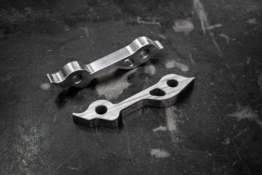 E8X/E9X Dual Caliper Hydro E-Brake Weld On Adapters-Steel parts-Garagistic