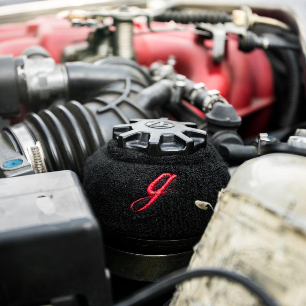 Garagistic Power Steering Reservoir Sweatband Cover - E30, E36, E46-Apparel-Black-Garagistic