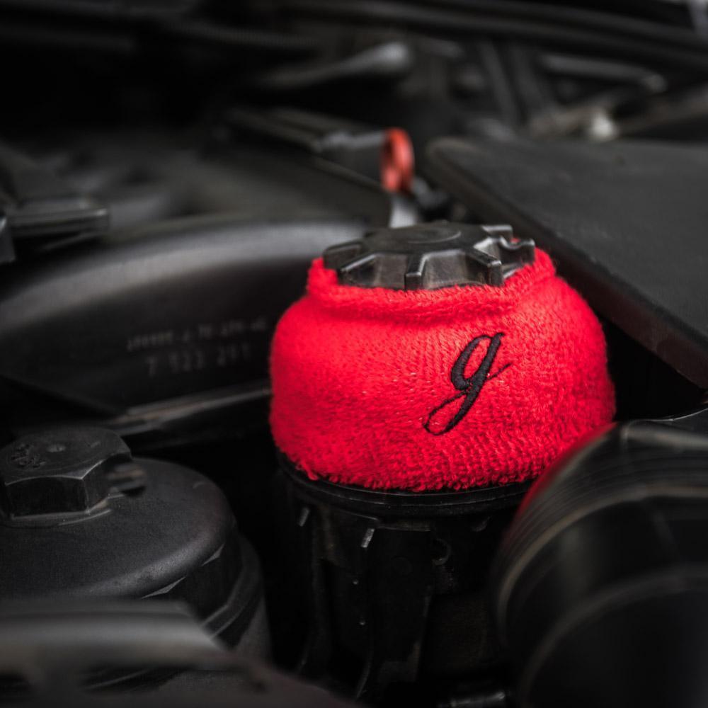 Garagistic Power Steering Reservoir Sweatband Cover - E30, E36, E46-Apparel-Black-Garagistic