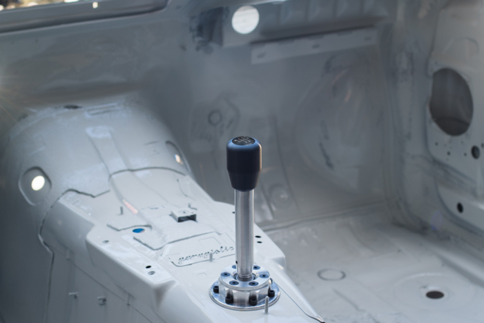 Garagistic Solid Chassis Mounted Short Shifter - E30, E36, E46-Solid mount shifter-Bare-Short-Aluminum Standard W/Emblem-Garagistic