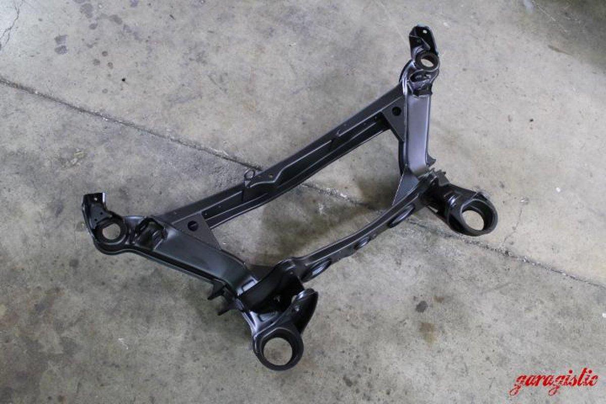Garagistic W201 190E Reinforced Rear Subframe-Steel parts-Black-I will not be providing a core (+$200)-Garagistic