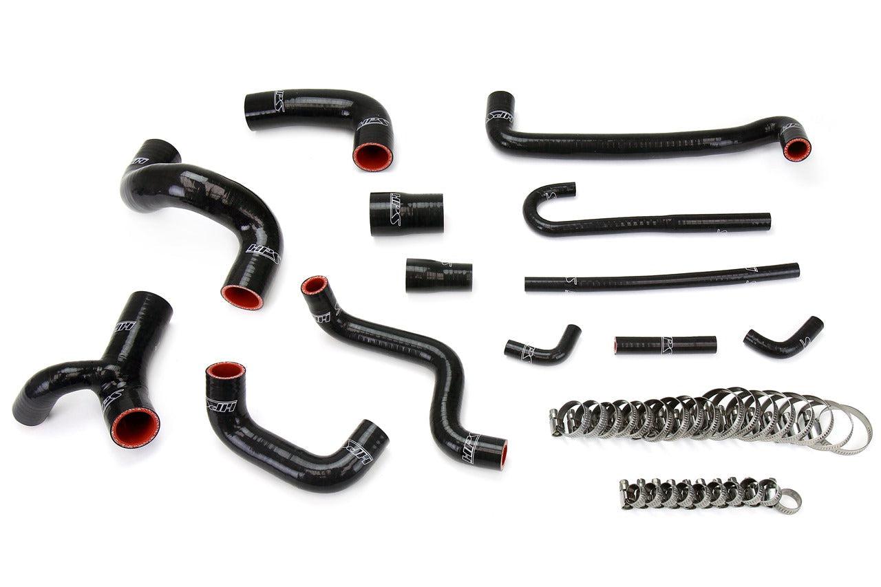 HPS Reinforced Silicone Radiator, Heater and Water Hose Coolant Kit BMW 88-91 E30 M3 Left Hand Drive , 57-1209-Silicone Hose Kit-Black-Garagistic