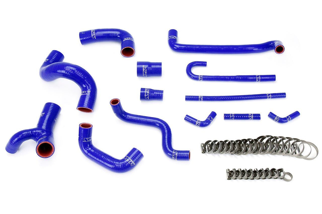 HPS Reinforced Silicone Radiator, Heater and Water Hose Coolant Kit BMW 88-91 E30 M3 Left Hand Drive , 57-1209-Silicone Hose Kit-Blue-Garagistic