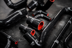 HPS Reinforced Silicone Radiator, Heater and Water Hose Coolant Kit BMW 88-91 E30 M3 Left Hand Drive , 57-1209-Silicone Hose Kit-Black-Garagistic