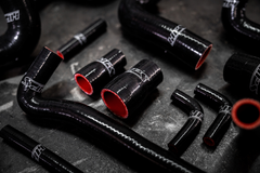 HPS Reinforced Silicone Radiator, Heater and Water Hose Coolant Kit BMW 88-91 E30 M3 Left Hand Drive , 57-1209-Silicone Hose Kit-Black-Garagistic