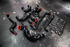 HPS Reinforced Silicone Radiator, Heater and Water Hose Coolant Kit BMW 88-91 E30 M3 Left Hand Drive , 57-1209-Silicone Hose Kit-Black-Garagistic