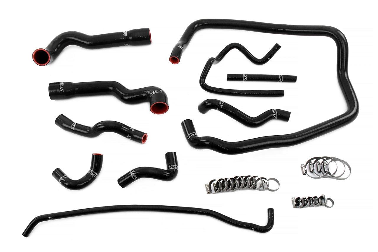 HPS Silicone Coolant Hose Kit BMW E36 M52, 96-99 328 2.8L 98-99 323 2.5L-Silicone Hose Kit-Radiator + Heater + Throttle Body + Expansion Tank-Black-Garagistic