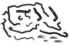 HPS Silicone Radiator + Heater Coolant Hose Kit BMW 2004-2005 530i E60 Left Hand Drive, 57-1552-Silicone Hose Kit-Black-Garagistic