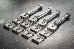 Incremental Quick Rear Subframe Camber and Toe Shim Kit (E30, E28, E34, Z3, E21)-Steel parts-Yes add complete camber and toe brackets-Garagistic