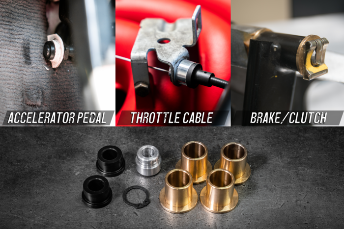 Late Model E30 Complete Pedal Bushing Rebuild Kit-Steel parts-Garagistic