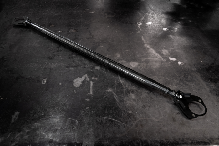 LTW Carbon Fiber E36 Modular 3 Piece Rear Strut Bar - 318, 325, 328, M3-Steel parts-No Thanks-Anodized Black-Garagistic