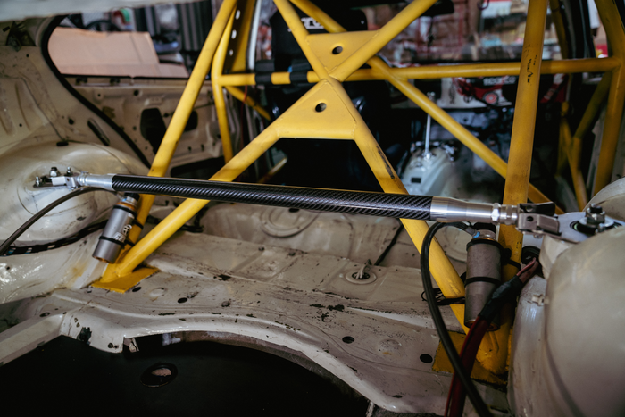 LTW Carbon Fiber E36 Modular 3 Piece Rear Strut Bar - 318, 325, 328, M3-Steel parts-No Thanks-Raw Aluminum-Garagistic