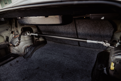 LTW Carbon Fiber E46 Modular 3 Piece Rear Strut Bar - 316, 318, 320, 323, 325, 328, 330, M3-Steel parts-No Thanks-Raw Aluminum-Garagistic