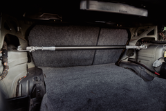 LTW Carbon Fiber E46 Modular 3 Piece Rear Strut Bar - 316, 318, 320, 323, 325, 328, 330, M3-Steel parts-No Thanks-Raw Aluminum-Garagistic