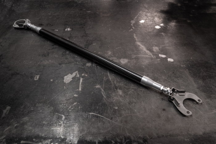 LTW Carbon Fiber E46 Modular 3 Piece Rear Strut Bar - 316, 318, 320, 323, 325, 328, 330, M3-Steel parts-No Thanks-Raw Aluminum-Garagistic