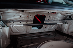 LTW E30 Carbon Fiber Modular 3 Piece Rear Strut Bar - 318, 320, 325, M3-Steel parts-No Thanks-Raw Aluminum-Garagistic