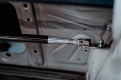 LTW E30 Carbon Fiber Modular 3 Piece Rear Strut Bar - 318, 320, 325, M3-Steel parts-No Thanks-Raw Aluminum-Garagistic