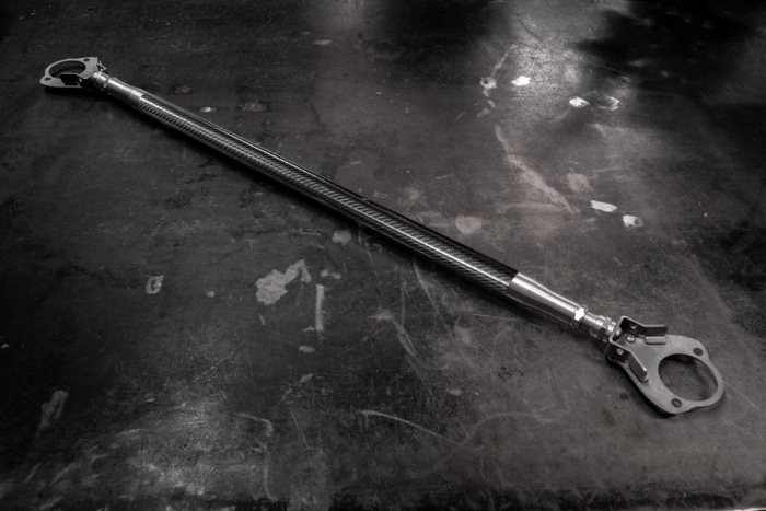 LTW Carbon Fiber E36 Modular 3 Piece Rear Strut Bar - 318, 325, 328, M3-Steel parts-No Thanks-Raw Aluminum-Garagistic