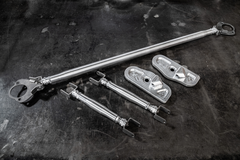 LTW E36 Modular 3 Piece Rear Strut Bar - 318, 325, 328, M3-Steel parts-Add-On: 4-Point Support Bracing-Anodized Black-Garagistic