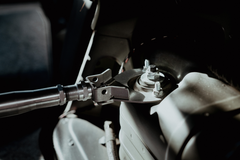 LTW E46 Modular 3 Piece Rear Strut Bar - 316, 318, 320, 323, 325, 328, 330, M3-Steel parts-No Thanks-Raw Aluminum-Garagistic