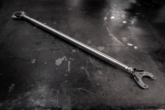 LTW E46 Modular 3 Piece Rear Strut Bar - 316, 318, 320, 323, 325, 328, 330, M3-Steel parts-No Thanks-Raw Aluminum-Garagistic