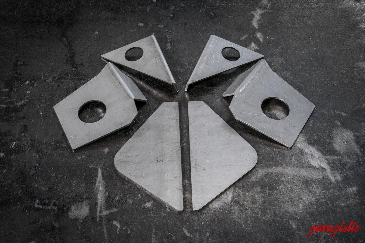 Mercedes W201 190E Rear Subframe Reinforcement Plates-Steel parts-Garagistic