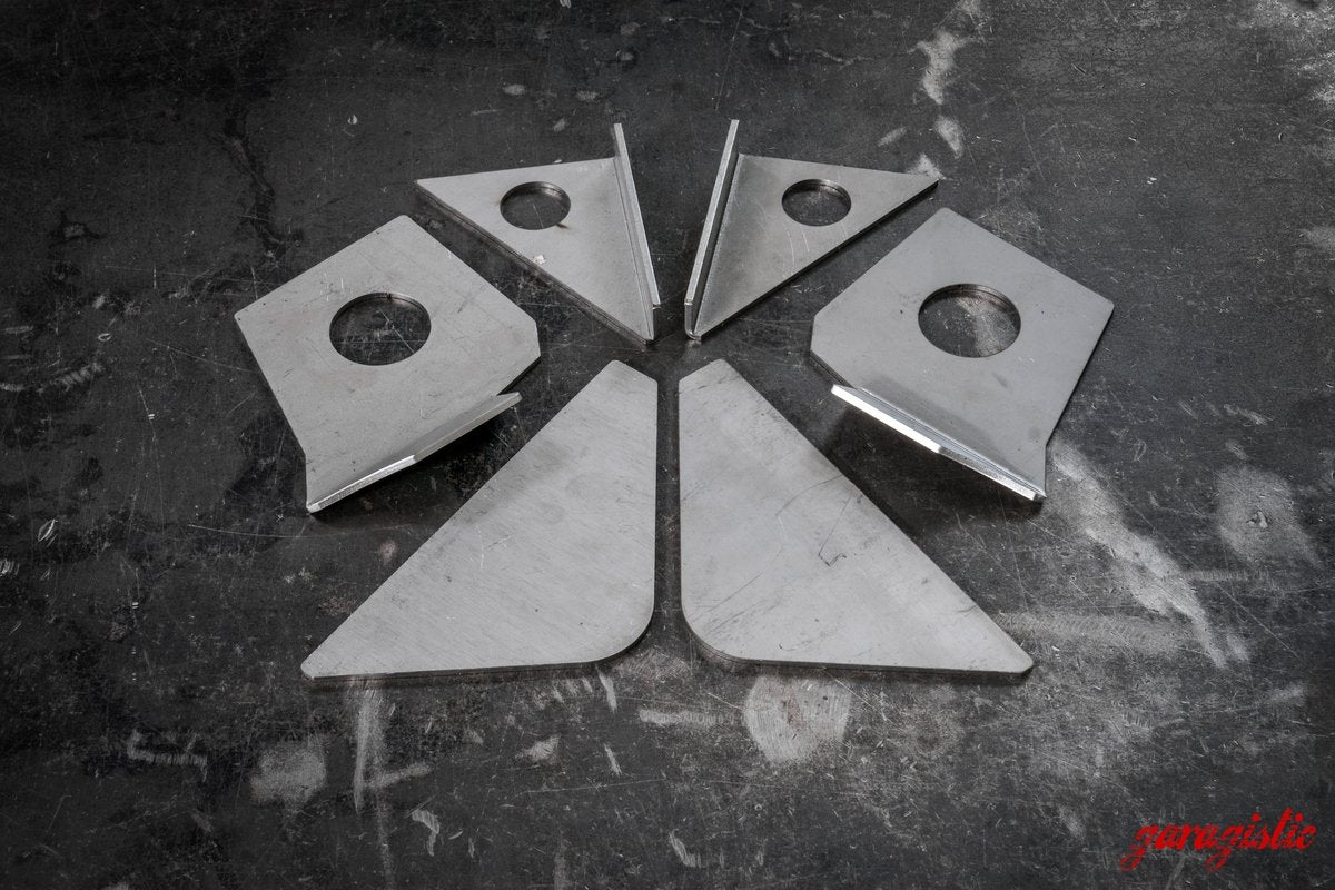 Mercedes W201 190E Rear Subframe Reinforcement Plates-Steel parts-Garagistic