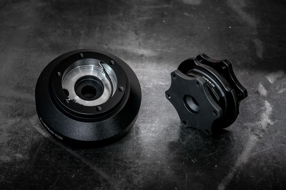 Race Steering Wheel Quick Release - NRG-Steering Wheel Hubs-Matte Black-Add E30 Short Hub-Garagistic