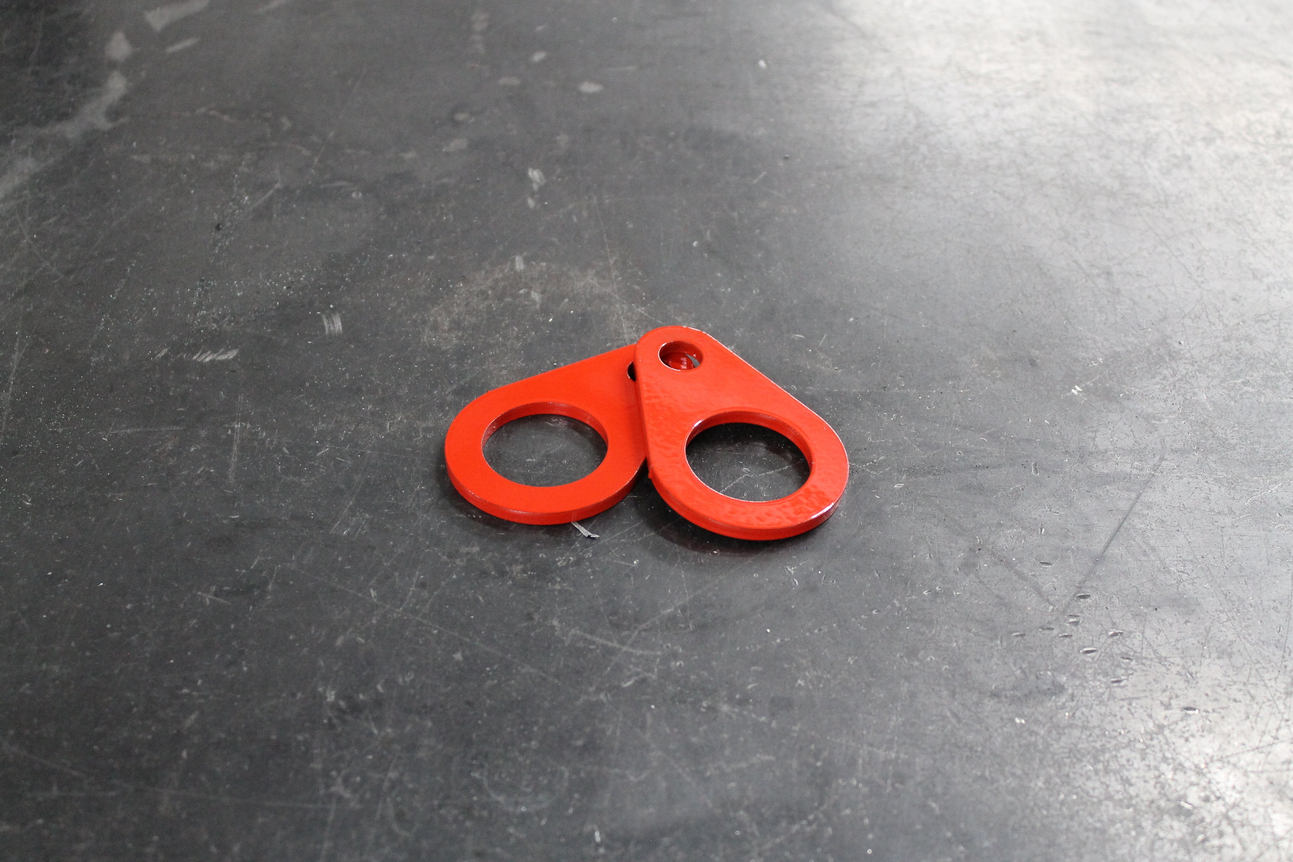 Rear BMW Tie Down Strap Hook (E30, E36, E46)-Steel parts-Yes - Powdercoat Red-Garagistic