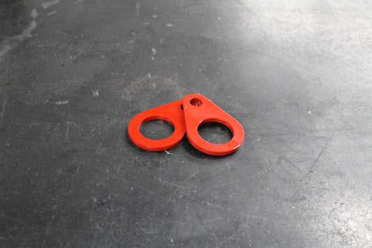 Rear BMW Tie Down Strap Hook (E30, E36, E46)-Steel parts-Yes - Powdercoat Red-Garagistic