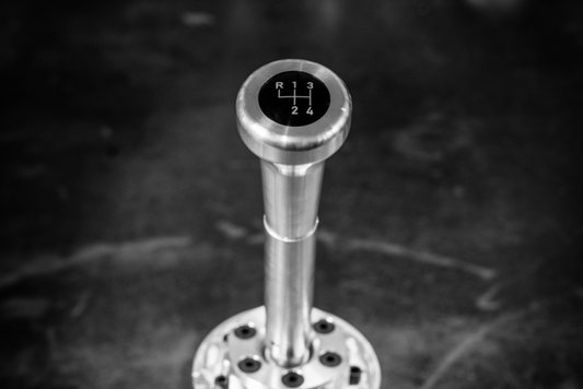 Vintage Aluminum Shift Knob for BMW E21, E28, E30-Shift knob-Aluminum-Recessed Option-4 Speed Emblem-Garagistic